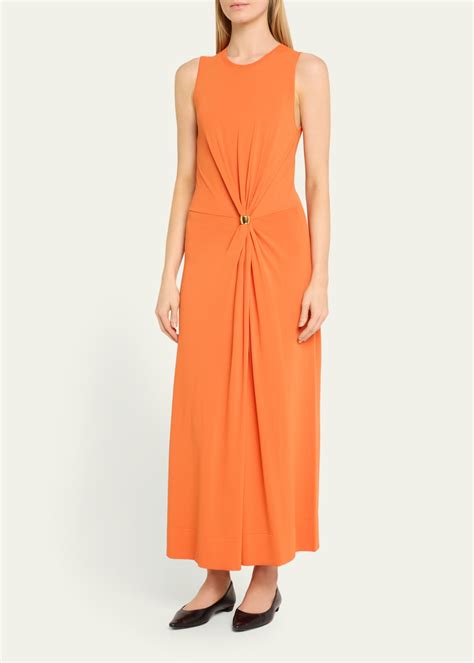 Altuzarra Saralien Gathered Midi Dress Bergdorf Goodman