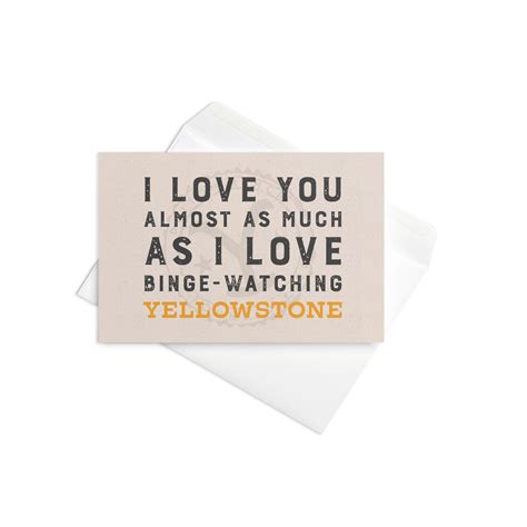 Yellowstone Te amo casi tanto tarjeta de felicitación – Paramount Shop