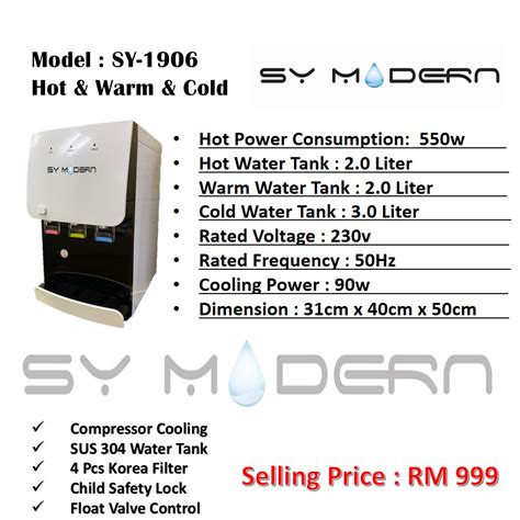 Hot Warm Cold Model Water Dispenser Sy Water Filter Sdn Bhd