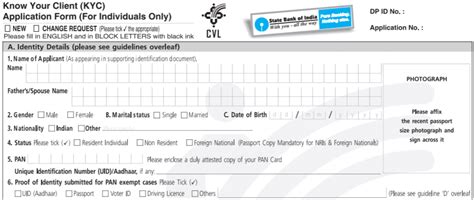 Sbi Kyc Form Fill Up Sample And Kyc Documents List