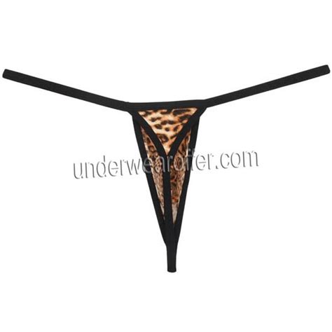 Sexy Men S Underwear G String Thong Extreme Leopard Print T Back Micro Bikini Tanga MU N