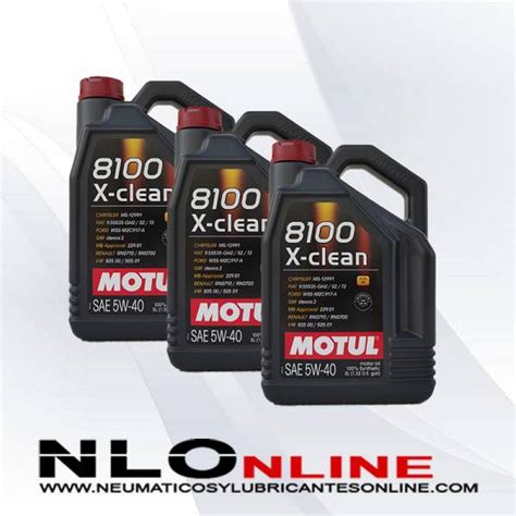 Motul 8100 X Clean 5W40 5L PACK X3 93 00 Neumáticos y Lubricantes