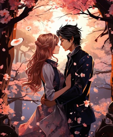 Hugging Anime Couple