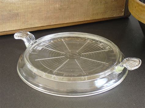 Vintage Fire King Glass Trivet Anchor Hocking Table Server Tab Handles Hot Plate Casserole