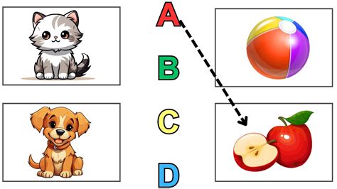 Lkg Class English Worksheet Match The Letters With Pictures