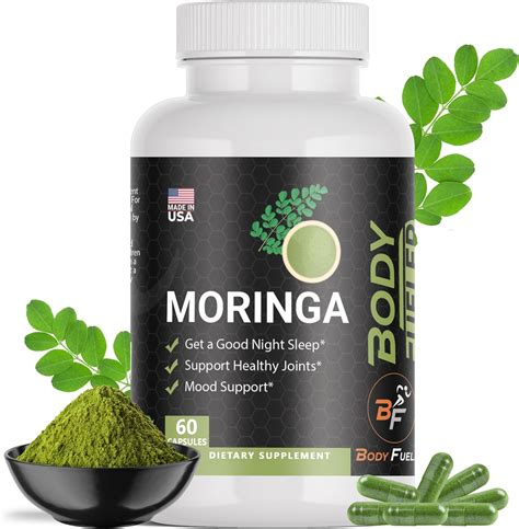 Body Fueler Moringa Powder Organic Capsules 800mg Usa