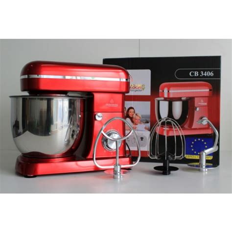 Тестомес Crownberg CB 3406 планетарный красный , обьём чаши 5 л 2200 Вт ...