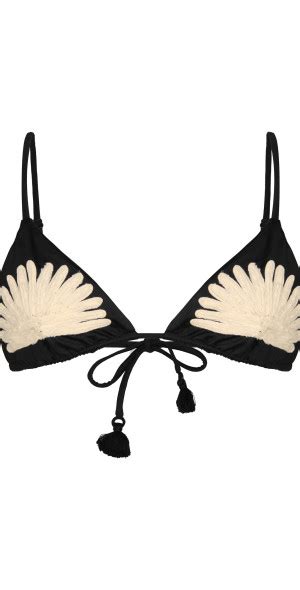 Johanna Ortiz Visionary Arts Embroidered Triangle Bikini Top