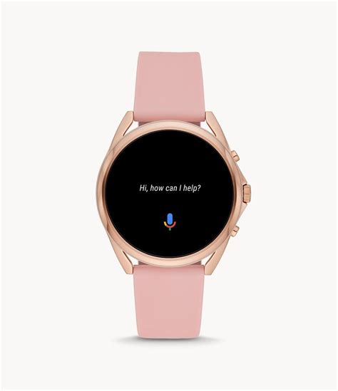 Fossil Gen Lte Smartwatch Blush Silicone Ftw F Fossil Mall