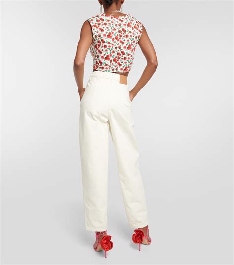 Floral Bikini Top In Beige Magda Butrym Mytheresa