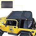 Amazon Mesh Shade Bikini Top Uv Protection Sunshade Cover Front Rear Passengers For Jeep