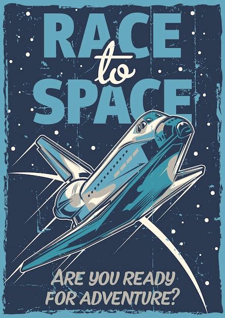 Conception D Affiche Vintage Th Me De L Espace Avec Illustration Du