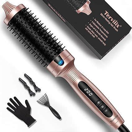 Terviiix Thermal Brush Ceramic Tourmaline Ionic Curling Iron Brush Mm Volumizing Hot Brush