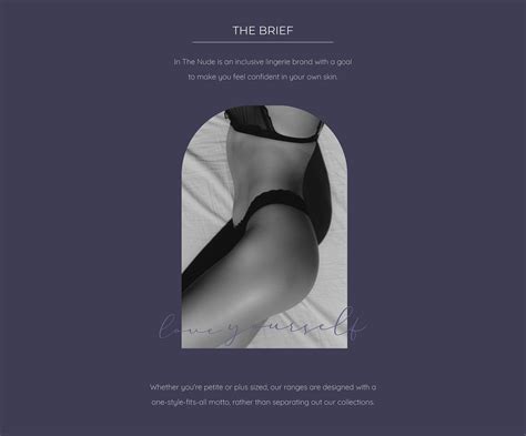 In The Nude Lingerie Brand Identity Landing Page On Behance