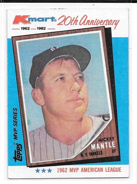 Topps Kmart Th Anniversary Mvp Series Mickey Mantle Topps