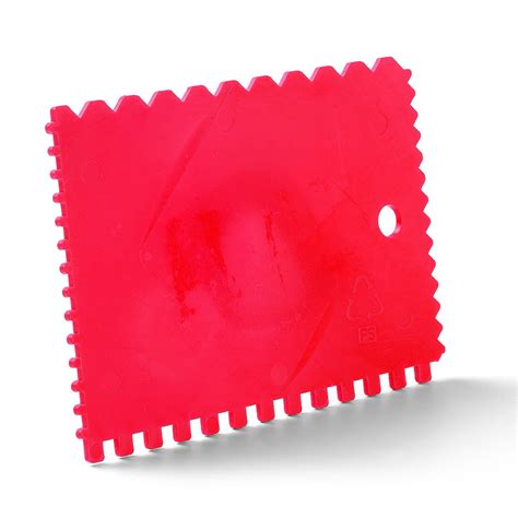 Пластмасова назъбена шпатула 90х130мм - PRAKTIS