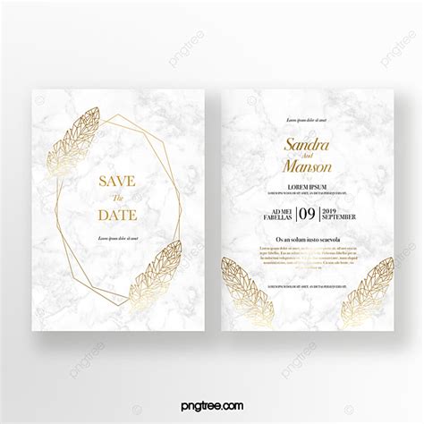 Golden Texture Wedding Invitation Template Download on Pngtree