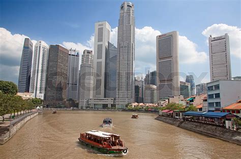 singapore river stock image colourbox
