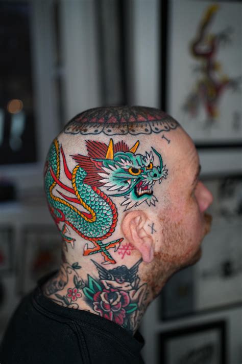 Dragon Head Tattoo Outline