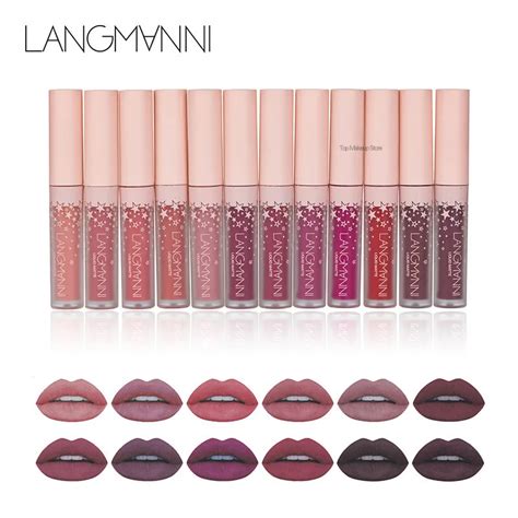 Pcs Set Lip Gloss Lip Tint Korean Matte Liquid Lipstick Plumper Lipgloss Nude Red Velvet