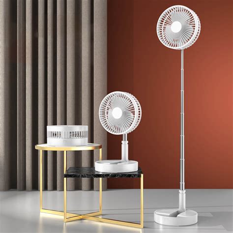 Ovzne Foldable Oscillating Standing Fan Stand And Table Fan Folding