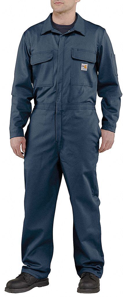 CARHARTT Flame-Resistant Coverall, Dark Navy, REG - 19RJ01|101017-410 ...