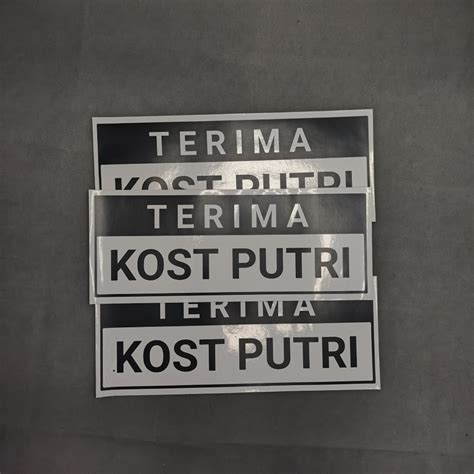 Jual Stiker Tanda Label Kos Terima Kost Putri Shopee Indonesia