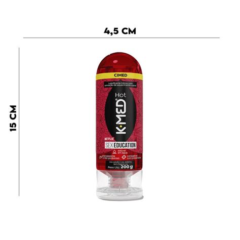 Gel Lubrificante Íntimo K Med Hot Sex Education 200g Beleza na Web