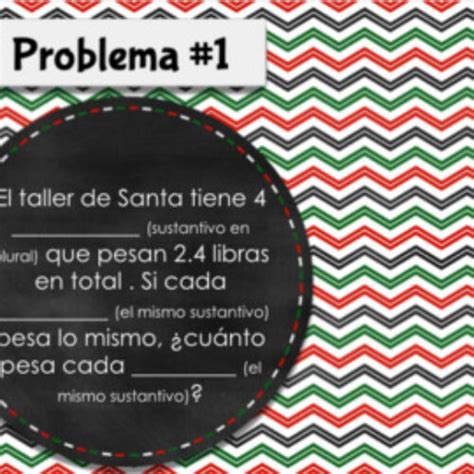 Taller De Navidad Completa Y Resuelve Problemas Enteros Decimales Y