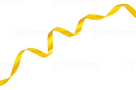 Swirl Yellow Ribbon Isolated Element 33647636 Png