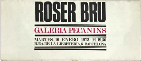 Roser Bru Galer A Pecanins Afiche Roser Bru