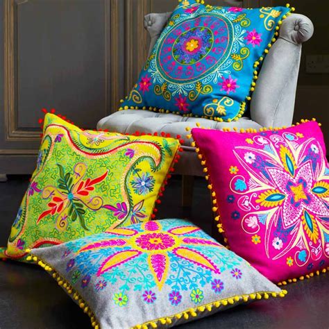 Bright Coloured Cushions Pillows Decorative Pillows Bohemian Home