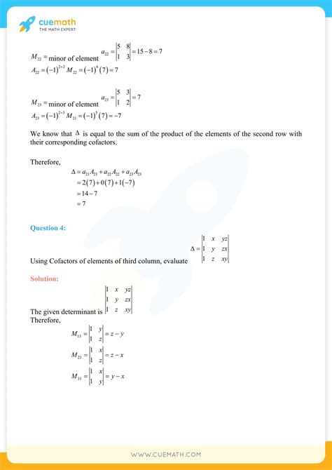 NCERT Solutions for Class 12 Maths Chapter 4 Exercise 4.4 Determinants