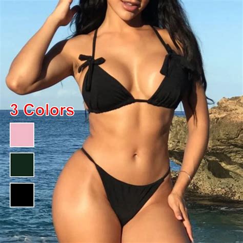 Sexy Brazilian Push Up Bikini Set Bikinis Women 2018 Thong Bikini Swimwear Triangle Bathing
