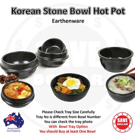 KOREAN EARTHENWARE DDUKBAEGI Hot Pot Bowl Dolsot Stone Bibimbap Cooking Soup 19 50 PicClick AU