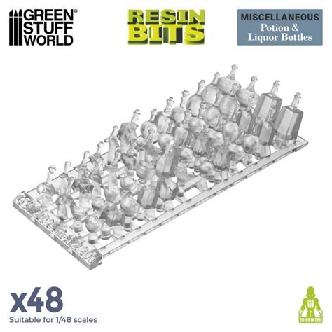 Gsw Resin Basing Set Potions And Liquor Bottles Resin Set Clear Pl