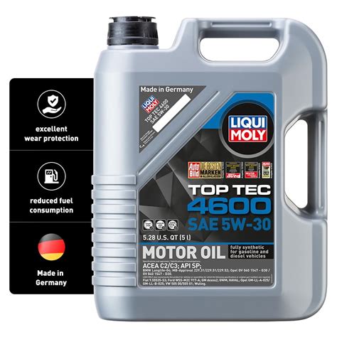 Liqui Moly 20446 1 Litre 5w 30 Top Tec 4600 Motor Oil 5w30 Motoröl 5l