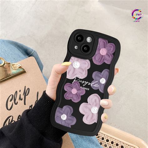 Cl Softcase Gelombang Motif Purple Flower Ss Casing Hp Untuk Xiaomi