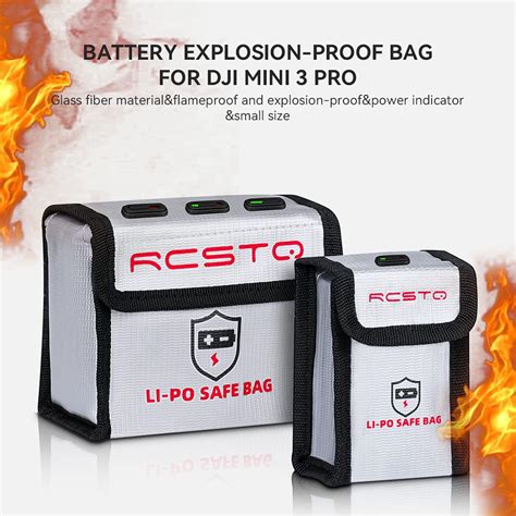 Mini 3 Pro Lipo Battery Safe Bag Fireproof Explosion Proof Fire