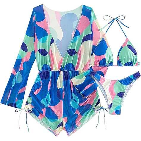 Gersome Women S Summer Bathing Suits V Neck Bikini Set Sexy Halter Low