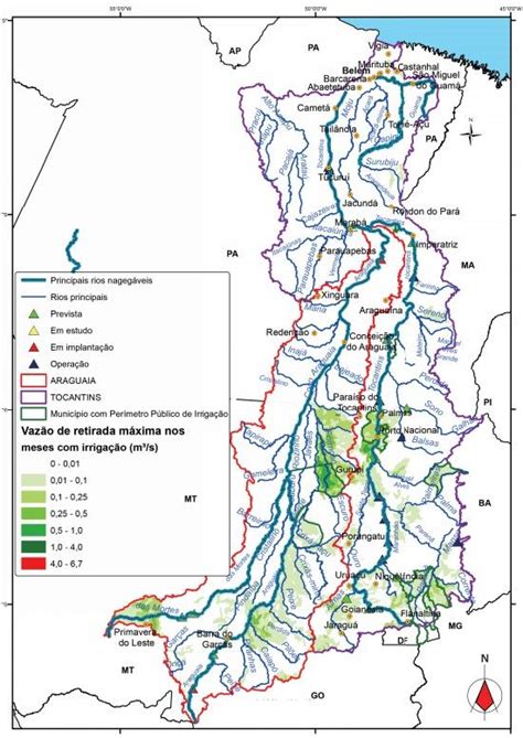 Bacia Do Rio Tocantins - Mapa da Bacia Hidrográfica Tocantins-Araguaia | Serra da mesa, Rio ...