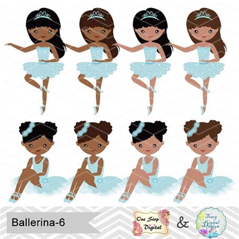 African American Ballerina Digital Clip Art Ballet Clipart | Etsy ...