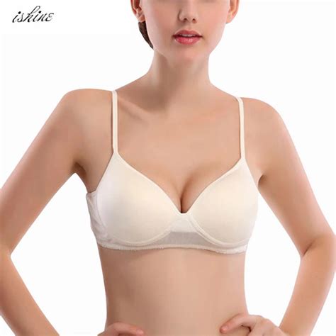 Women S Underwear Nude White Sexy Push Up Bra Gather Wire Free Adjustable Bras Cotton Padded
