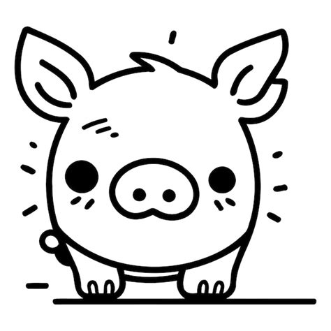 Cute Cochon De Dessin Anim Illustration Vectorielle Isol Sur Fond