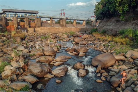 Air Sungai Ciliwung Menyusut Antara Foto