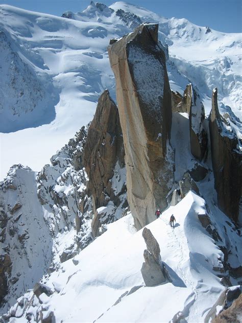 Cosmique Arete Climbing Chamonix