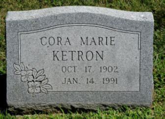 Cora Marie Ketron Homenaje De Find A Grave