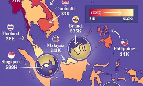 Mapped Southeast Asias Gdp Per Capita By Country