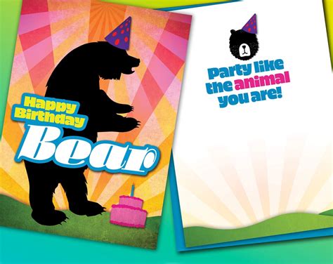 Bear Birthday Greeting Card Bears Gay Etsy