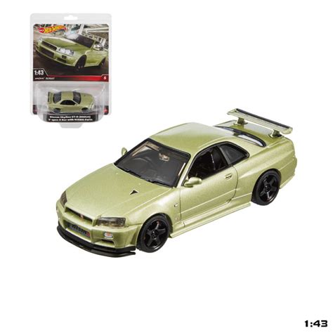Машинка Mattel Hot Wheels Nissan Skyline GT R BNR V spec II Nur with NISMO Parts